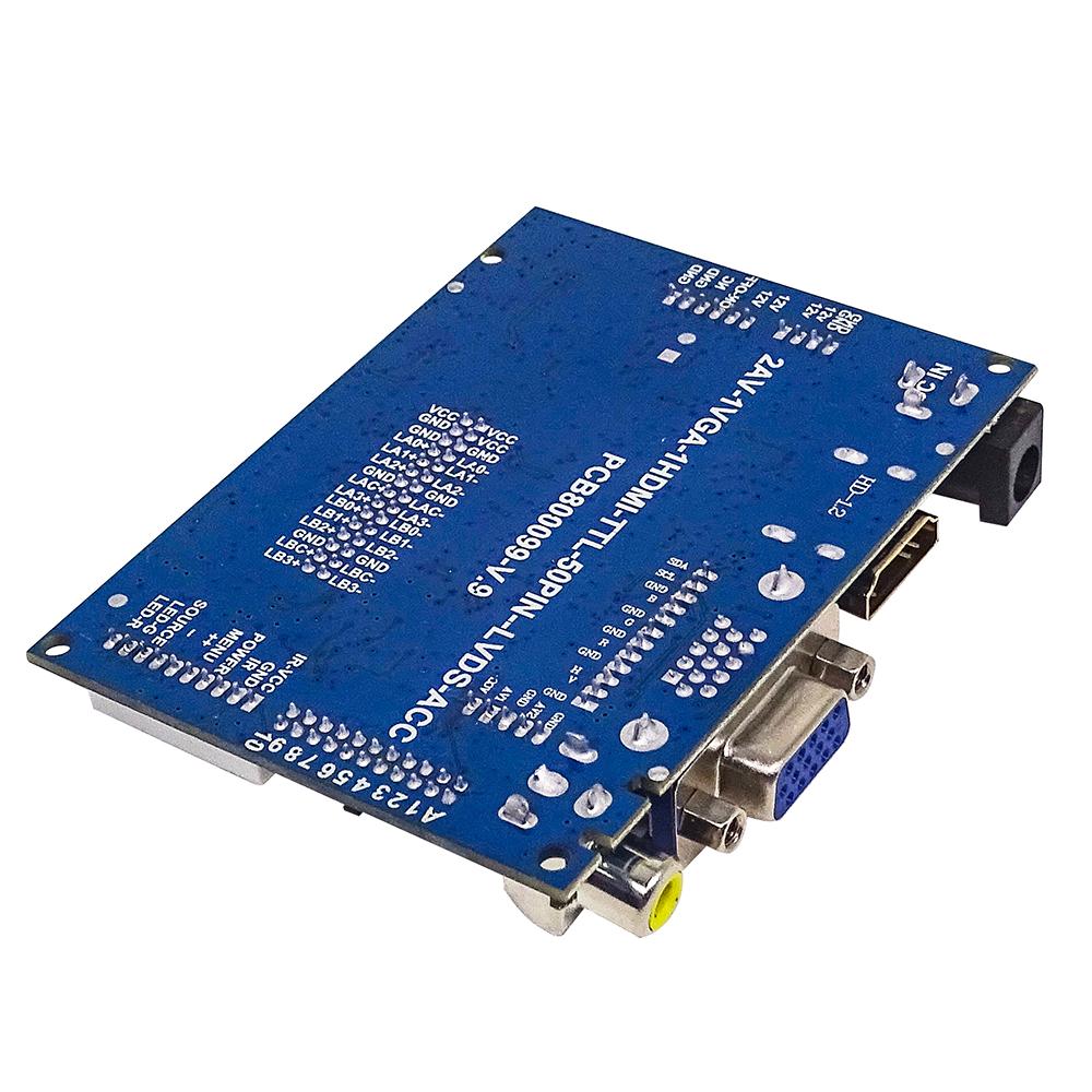 Πλακέτα Ελεγκτή Οθόνης LCD TTL LVDS HDMI VGA 2AV 50PIN για AT070TN90 92 94 Υποστήριξη Αυτόματης VS-TY2662-V1