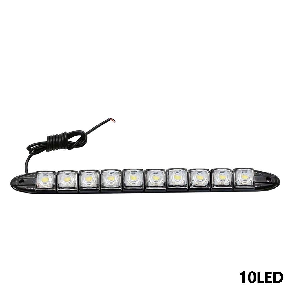 Car Led DRL Daytime Running Light 6/8/9/10/12/16/20LED White Waterproof Driving Fog Bulb Car Styling Lights Auto Truck Lighting