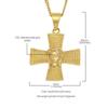 Hip Hop Stainless Steel Vacuum Plated Creative Cross Pendant Necklace , Unique Design , Durable Color Retention , 3mm x