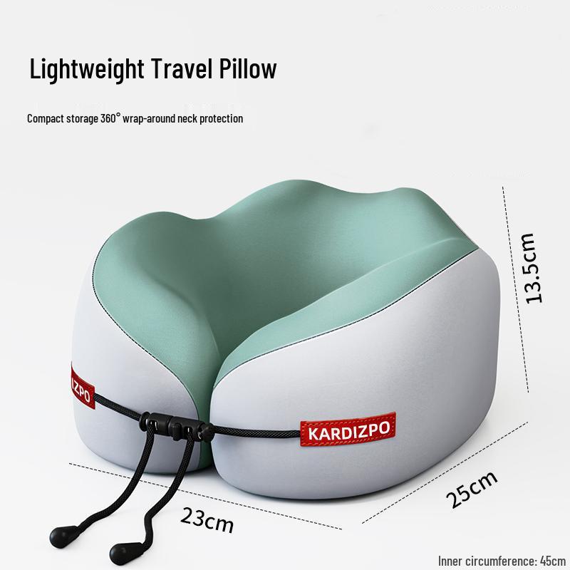 Uçak İçin Taşınabilir Hafızalı Köpük Seyahat Boyun ve Boyun Omuru Yastığı