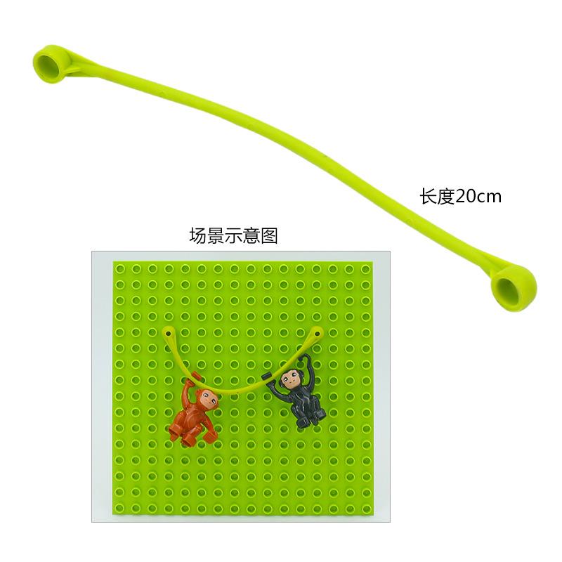 4pcs Big Building Block Forest Plant Series Flower Grass Tree Outdoor Adornment Street Accessories Compatible Scenes Toy For Kid