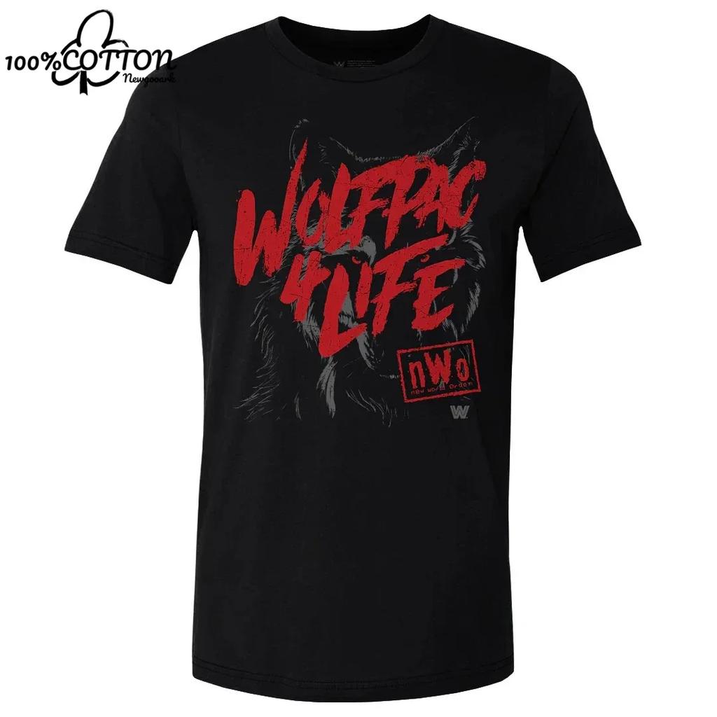 LE Wrestler Black nWo Retro Graphic T-shirt for Men Women Unisex Men's  T Shirt Casual Cotton Short-sleeve Tops Tees Clothing