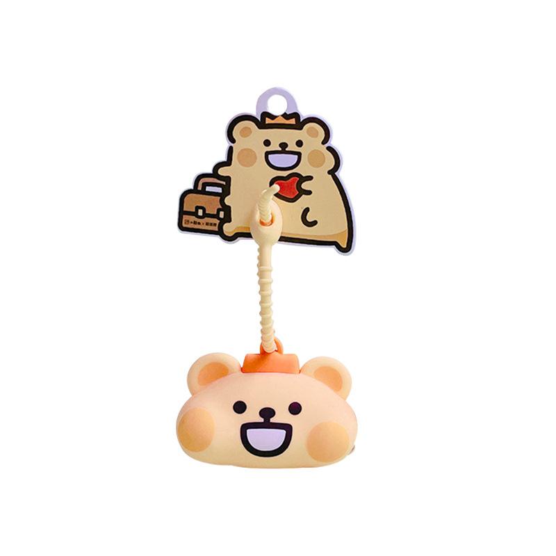 Bear Bug Change Bag Keychain Earphone Storage Bag Creative Cute Mini Bag Pendant