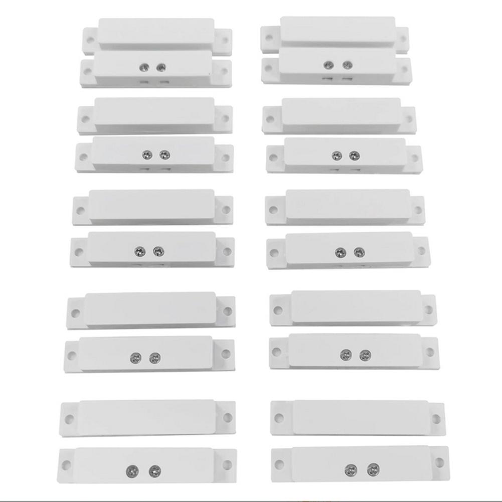 

Door Window Sensor Alarm Contact Sensor Commercial Protection 10 Sets Included Easy Installation Normally Closed Design