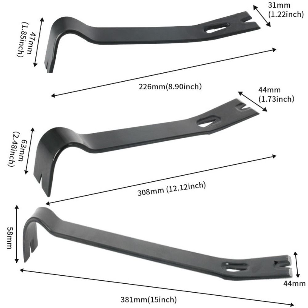 Flat Nail Puller High Hardness Remover Tool Multi-function Pry Bar  Furniture