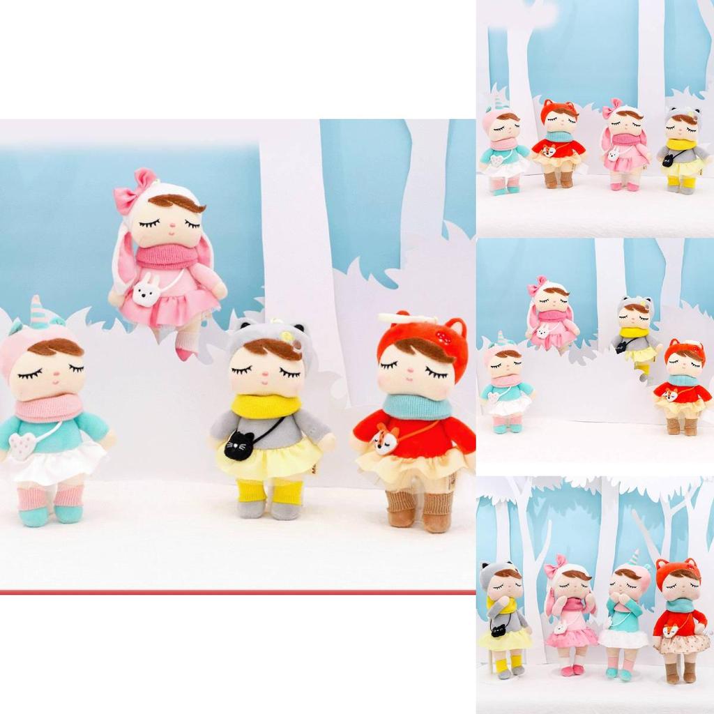 Adorable Metoo Plush Girl Doll Soft Short Plush Stuffed Toy With Pp Cotton Filling Cute Bag Pendant For Kids And Collectors
