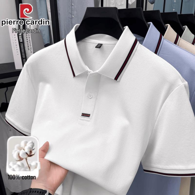 Pierre Cardin Men s 100% Cotton Short-Sleeve Polo Shirt L