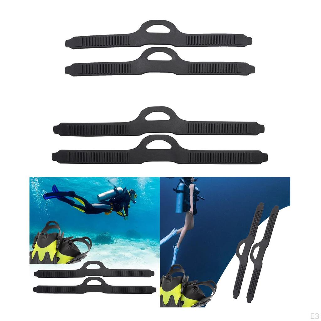 2 Adjustable Fin Straps with Quick Release Mechanism for Divers