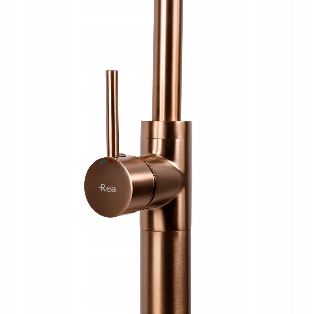Lungo Freestanding Brushed Copper Floor Washbasin Tap