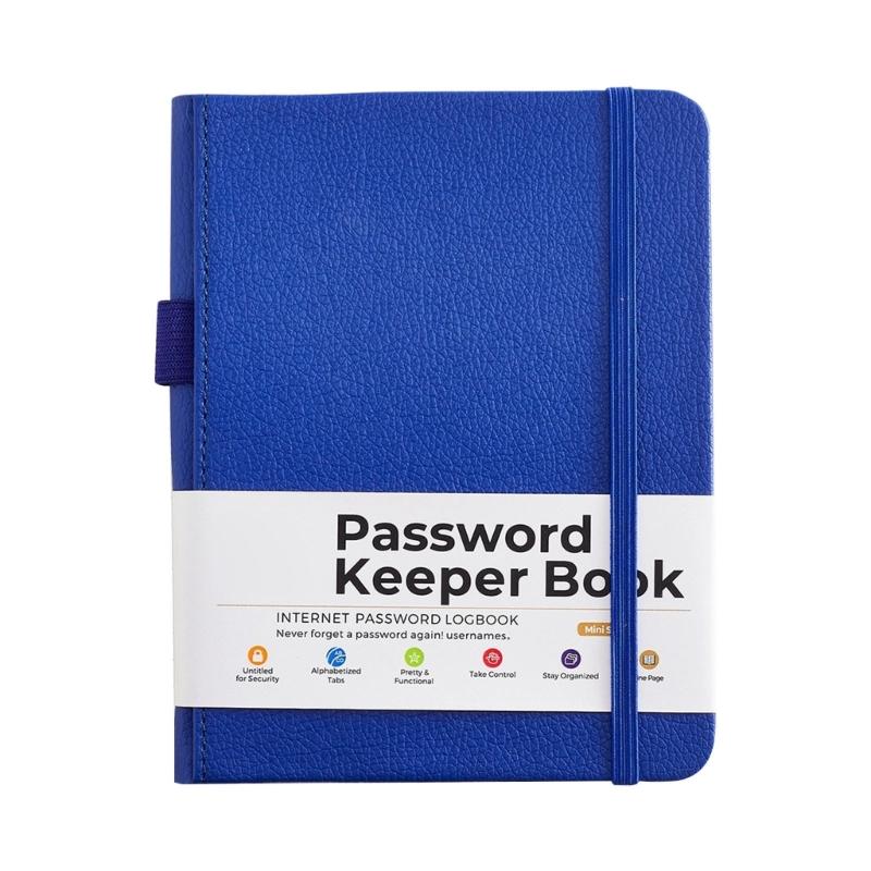 PU Leather Privacy Information Notebook Address Password Organiser Book for Sensitive Information Management Protect