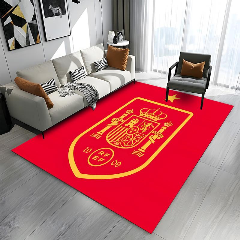 Spanish Football Emblem Design Patterned carpet a non slip rug suitable for all seasons and any setting, gift