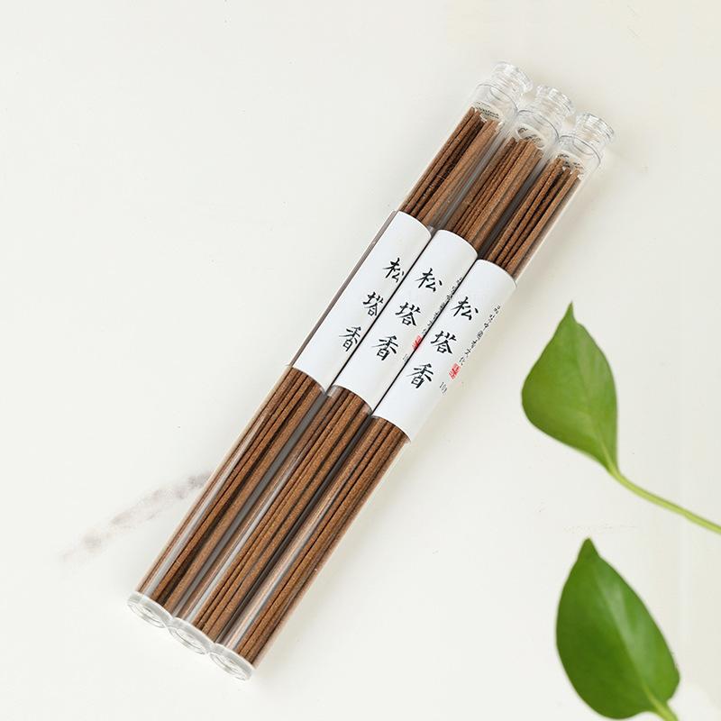 10g Pine Tower Incense Sticks Temple Worship Tea Room Studyroom Yoga Purify The Air Remove Odors and Calm The Mind Joss Stick