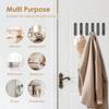 6Pcs Metal Foldable Wall Hook Wall Mounted Coat Hat Clothes hanger Hook for home Bedroom Self-Adhesive wall hook with Screws