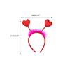 Sequins Hairband Valentine's Day Heart Headbands Red Heart Garland for Valentine