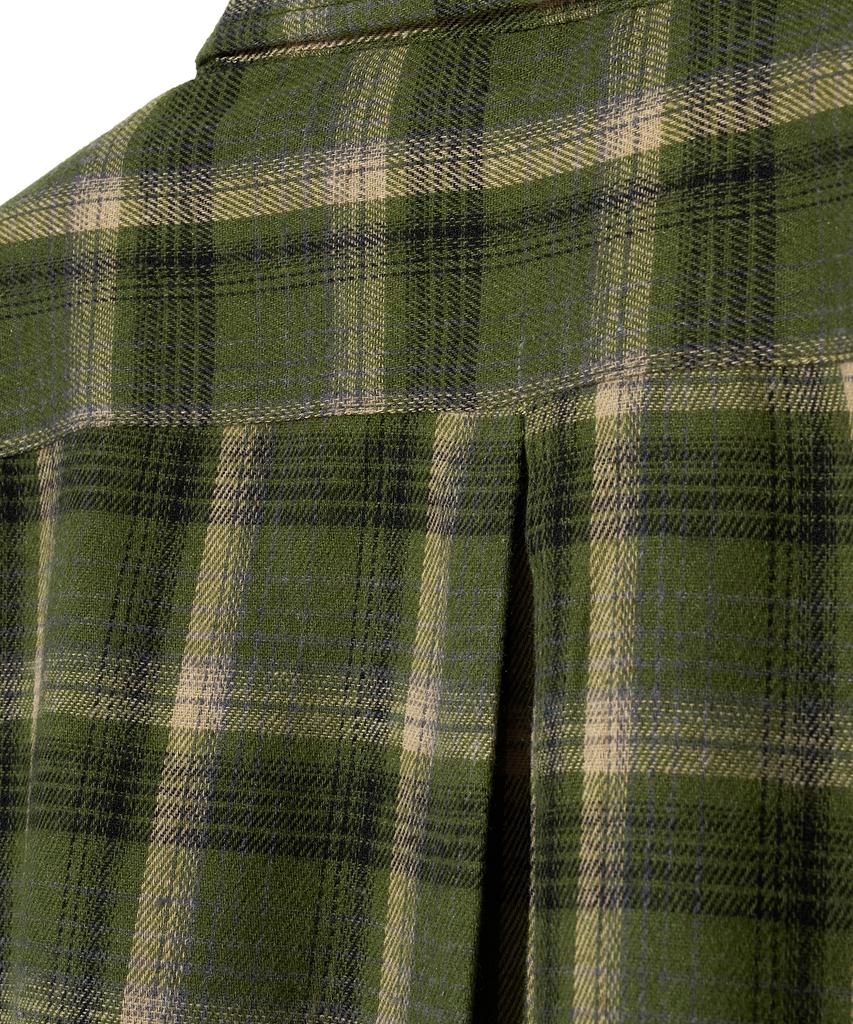 STANDARDERROR 87-Stan067 Vintage Forest Oversized Short Sleeve Tartan Check Shirt (Type A)