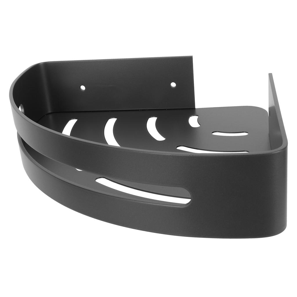 Graues Eckregal Raum Aluminium Dreieckiges Aufbewahrungsregal Organizer Badezimmerzubehör