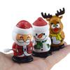 Christmas Wind-up Jumping Toy Santa Claus Elk Snowman Shaped Doll for Kids Gift Festival New Year Party Birthday Xmas Decor Prop