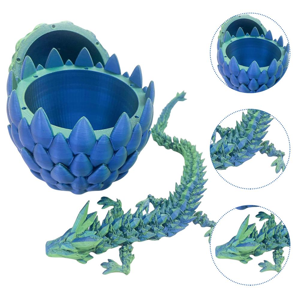 Articulated Dragon 3D Printed Dragon with Egg Stress Relief Fidget Dragon Egg Toy Novelty Gift Fidget Dragon Toy for Adults Kids