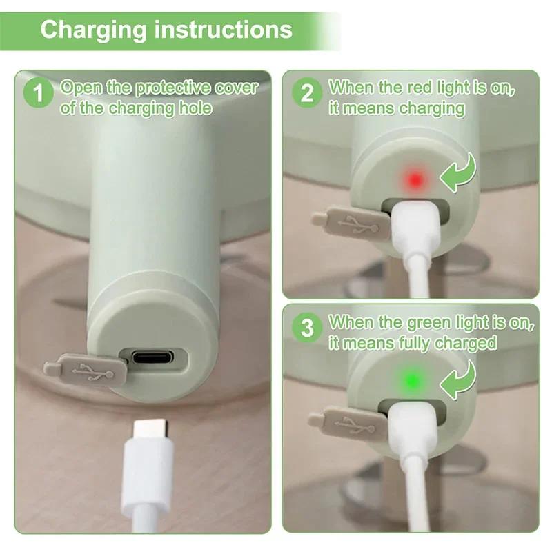 4 in 1 Handheld Electric Vegetable Cutter Set Kitchen Tools For Garlic Pepper Chili Onion Celery Ginger Meat With Brush Salad