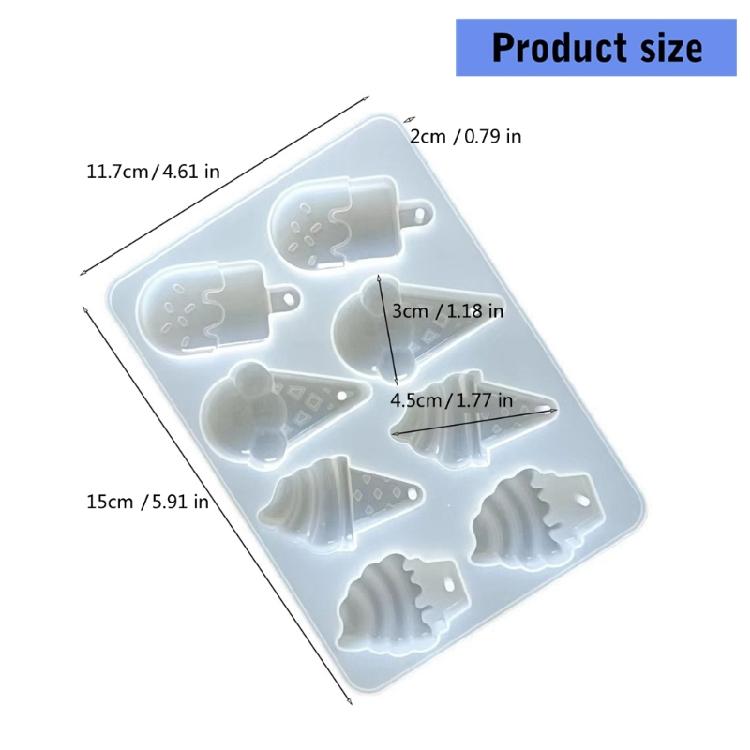 Professional Ice Cream Dish Mould Craft Accessories for Epoxy and Chocolate Decoration
