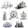 World Architecture 3D Metal Puzzle  Tower Model Diy Laser Cut Jigsaw Model For Adult Kid Educational Toys Desktop Decoration