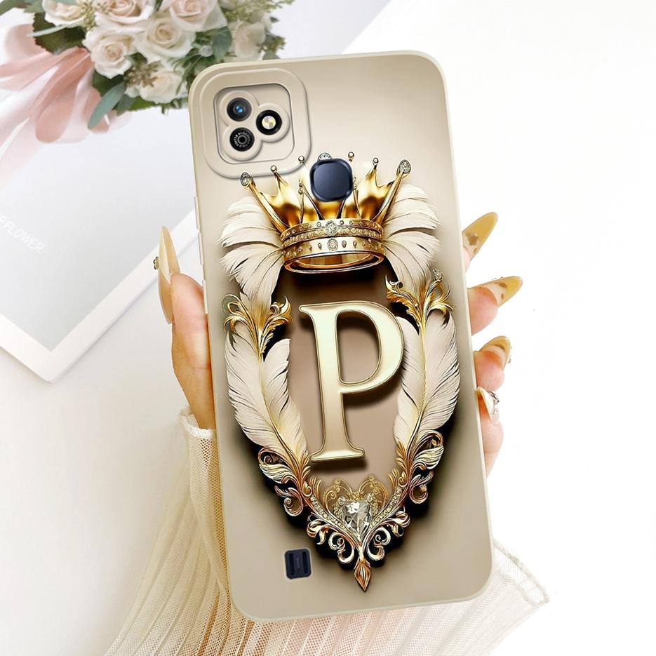 Etui Do Infinix Smart HD 2021 X612B X612 Uroczne Litery Korona Pokrowiec Odporne Na Wstrząsy Miękkie Silikonowe Etui Do Infinix Smart HD 2021 Obudowa
