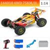 WLtoys144010 4WD Model with A Top Speed of 75 Km/h 1:14 Scale, High-speed Remote-controlled Off-road Drifting Racing Car for Boy