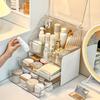 Large Capacity Makeup Organizer with 3 Drawers, Acrylic Cosmetic Storage Box for Vanity Table, Clear Skincare & Perfume Display