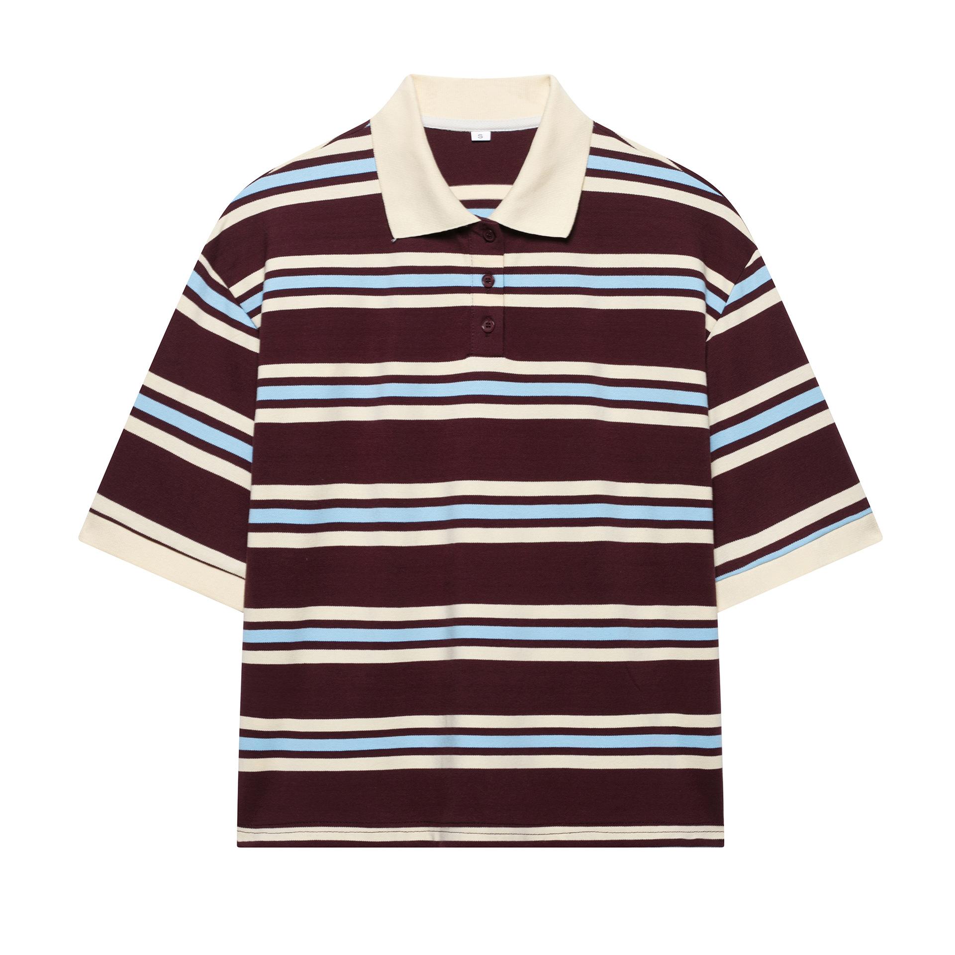 

DAFIFY Жіночі модні повсякденні літні весняні блузки та сорочки в смужку з короткими рукавами та вирізом з горловиною L