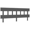 Solid Wood Bed with Headboard Gray 200x200 cm