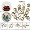 7*8MM 4 colors Girls Toys Belt Buttons Tri-glide Buckle Diy Dolls Buckles Doll Bags Accessories