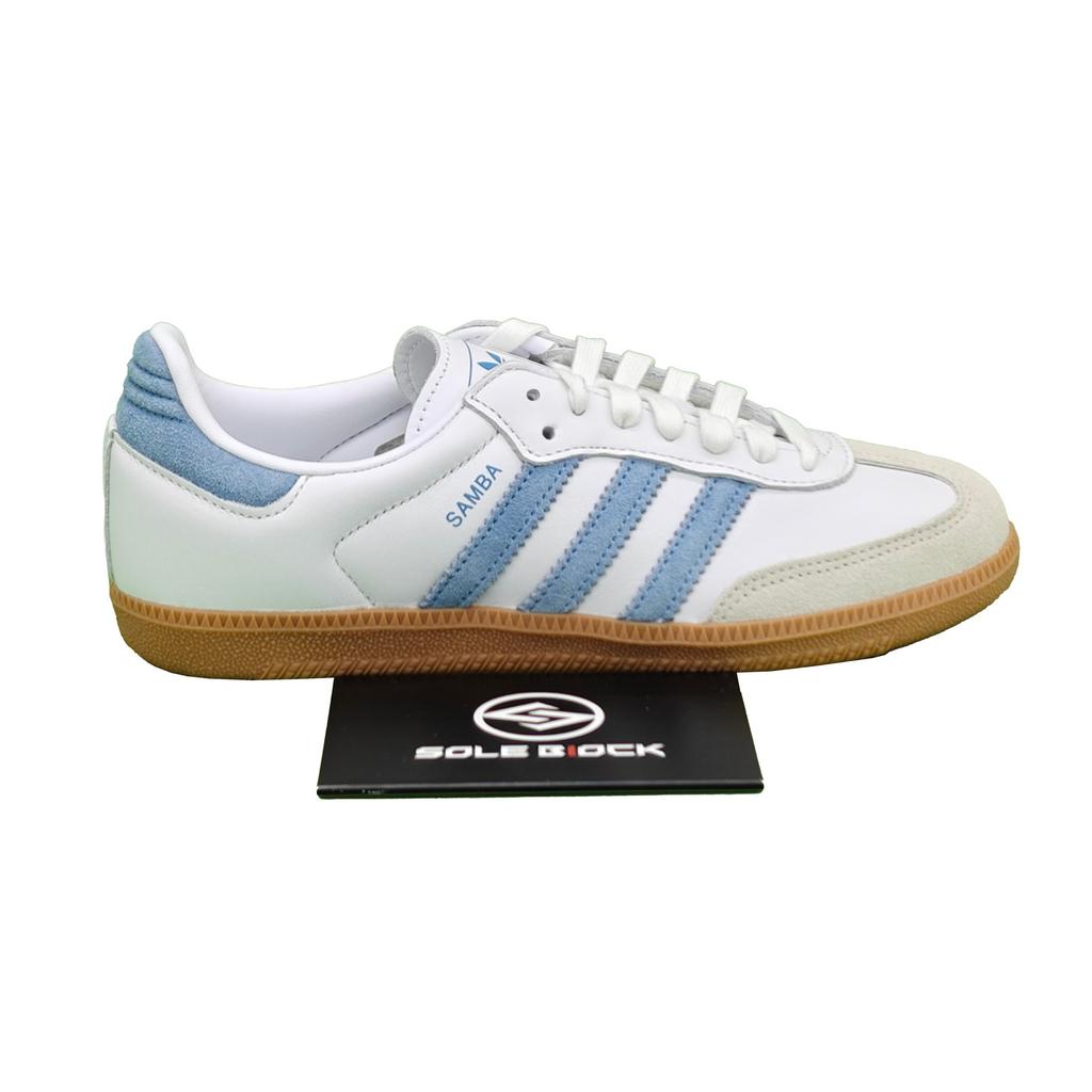 adidas originals SAMBA  White Alumina Ash Blue JS1391 Women's Size