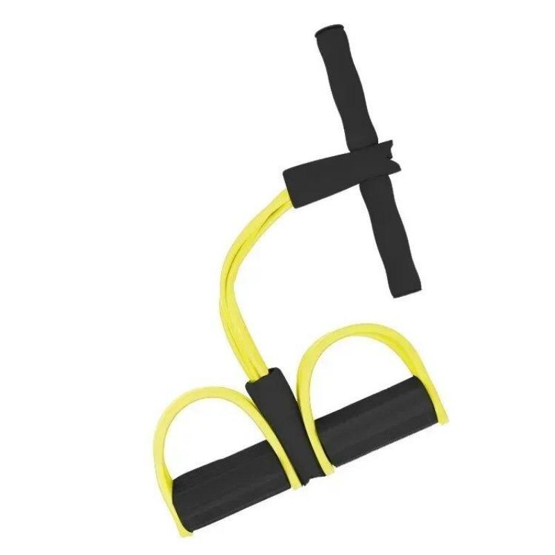 Adjustable Resistance Bands Set, 4-Tube Elastic Fitness Bands for Home Workout – Multifunctional, Portable, Anti-Slip Pedal & Pull Rope