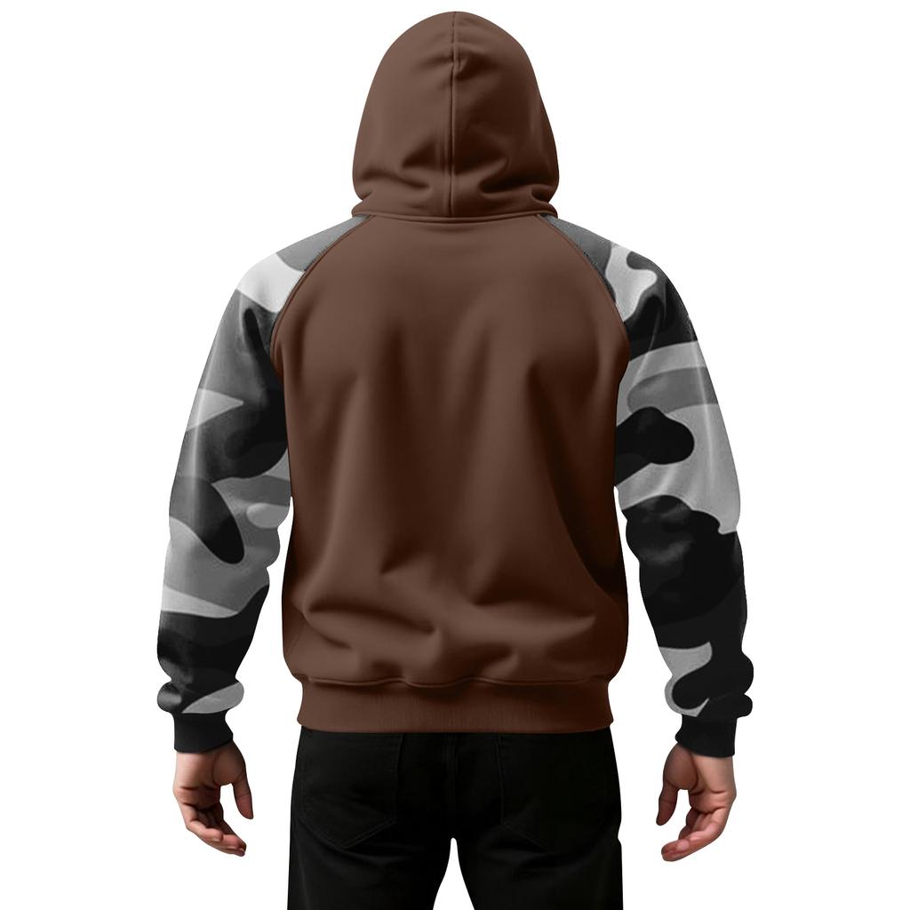 Herren Camouflage Sweatshirt Hoodie Herren Sport Übergröße Freizeit Sweatshirt