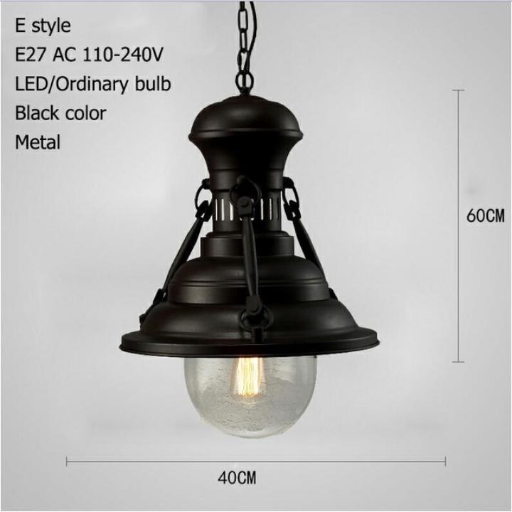 3 style Loft retro Industrial hanging Hardware metals pendant lamp vintage E27 LED lights Kitchen