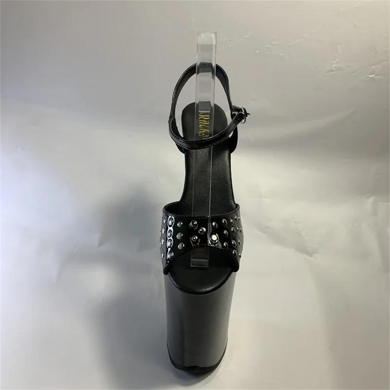 Fashion 2025 New Summer Platform High Heels Sandals Women Sexy Peep Toe Pumps Fashion Rivet Decoration Ladies Party Pole Dance Shoes