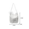 Sweet and Western Canvas Bag for Women Bucket Bag New Summer Style Wave Point Tote Large Capacity Versatile Single Shoulder