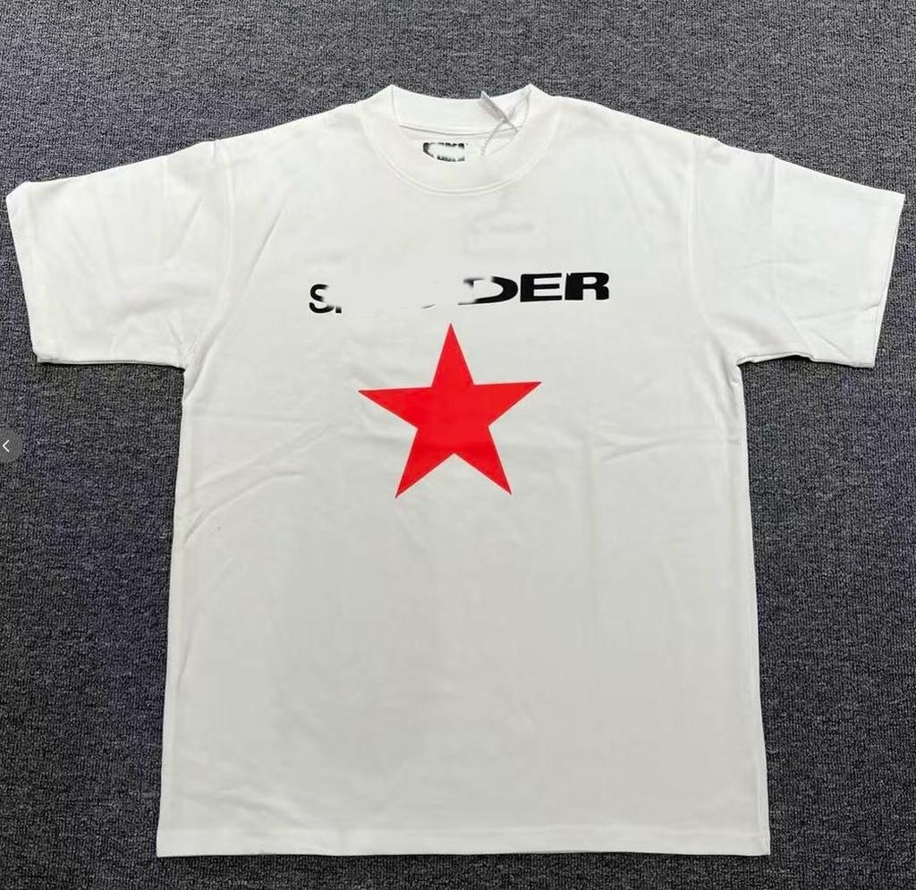 T-shirt Unisex con Stampa di Lettere in Schiuma Hip Hop Euro-Americano: Scollo Rotondo, Manica Corta, Design alla Moda