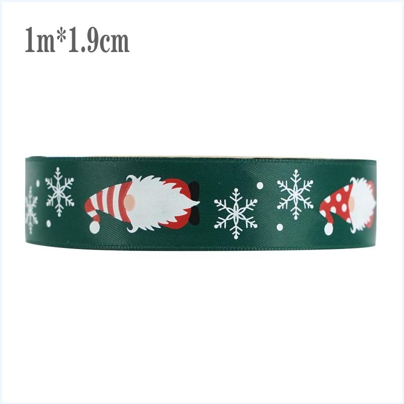 Christmas Grosgrain Ribbon Printing Gift Wrapping Wedding Decoration Hair Bow DIY Christmas Tree Garland Bowknot Craft Ribbon