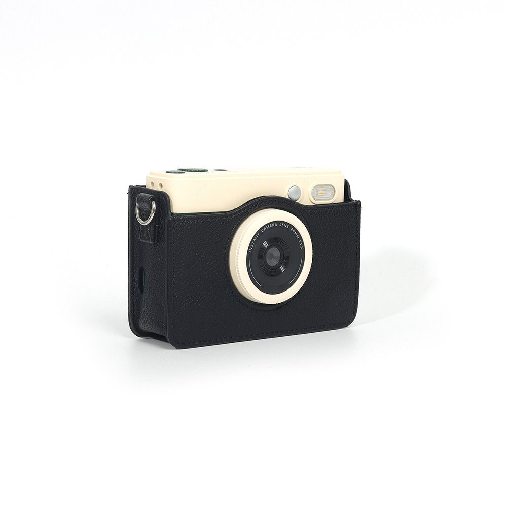 PU Leather Instant Camera Storage Bag Anti Scratch Crossbody Shoulder Bag for CHUZHAO D1pro Travel