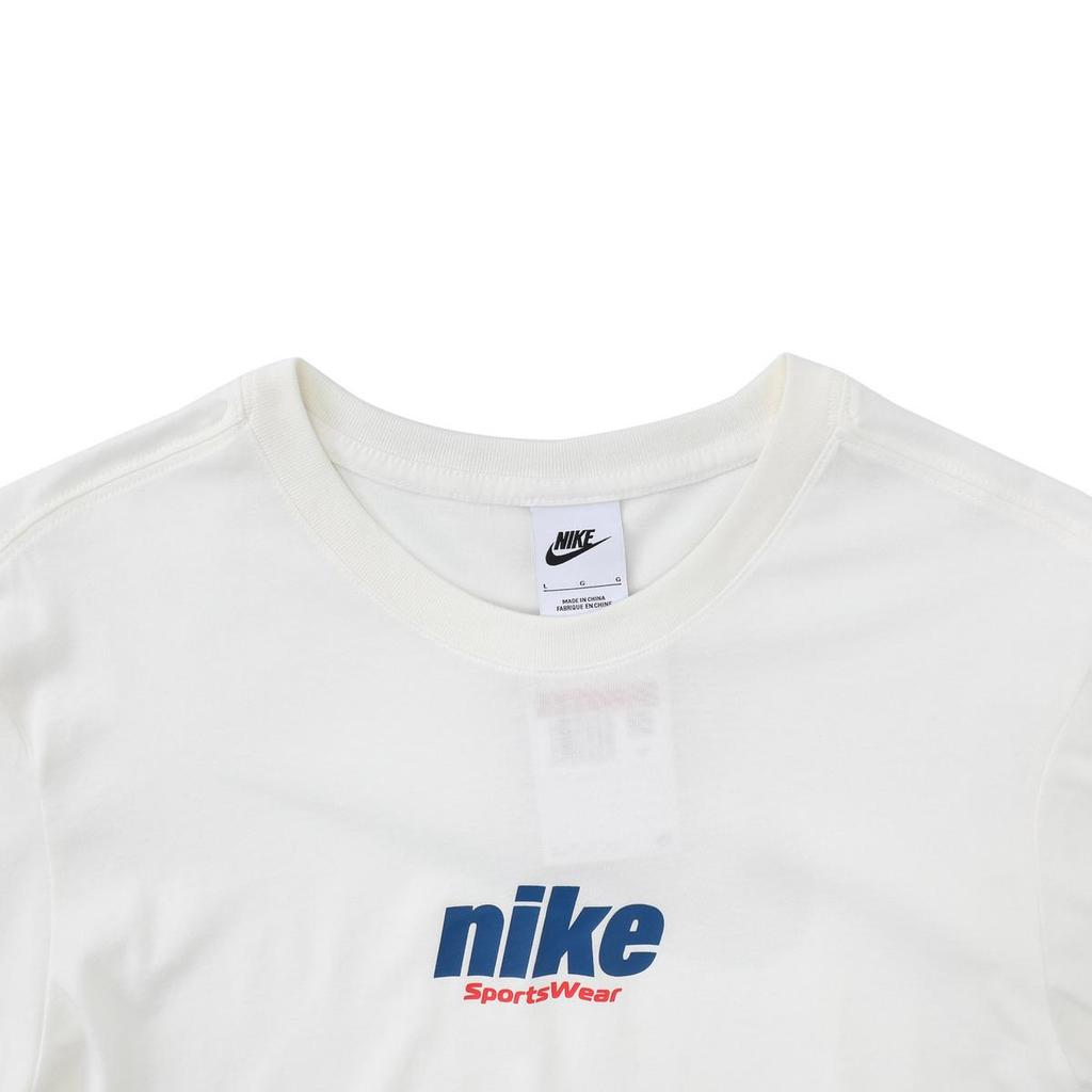 Nike Sportswear Casual Pullover Letter Print Crew Neck Long Sleeve T-Shirt Men Tops White HQ1569-133