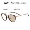 Óculos de sol fotocromáticos Cor da lente muda UNITED ARROWS United Arrows Metal Dourado Unissex Proteção UV Proteção UV Elegante Unissex [Zoff]