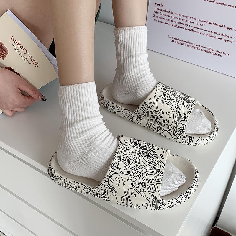 Trendige Rutschfeste Damen Sommer Hausschuhe - Dicke Sohlen, Tragekomfort, Lässige Outdoor & Zuhause Badesandalen