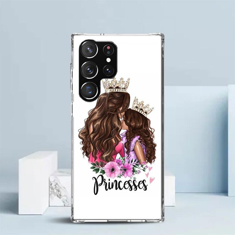 Baby Mom Girls Phone Case For Samsung Galaxy S24 S25 Edge S26 Ultra S22 S23 Plus S21 + S20 FE Soft TPU Back Cover Galaxy S22 S23