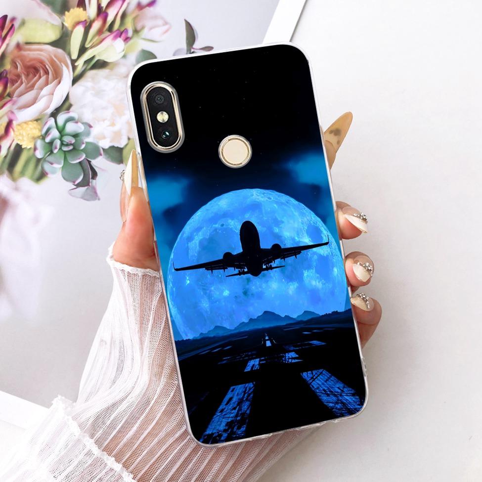 Transparent For Redmi 6 Pro Cover For Xiaomi Mi A2 Lite Case Cute Cartoon Fashion Butterfly Funny Painted Casing M1805D1SG