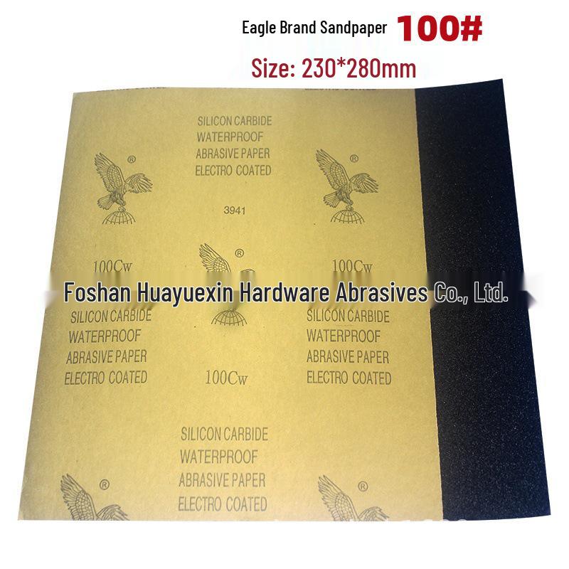 Eagle Brand Silicon Carbide Wet Sandpaper for Car Polishing, 60-100 Grit.