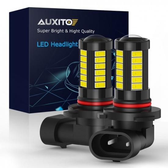 

AUXITO Pair 9006 HB4 LED Daily Running Fog Light Bulbs White Bright New EOOH