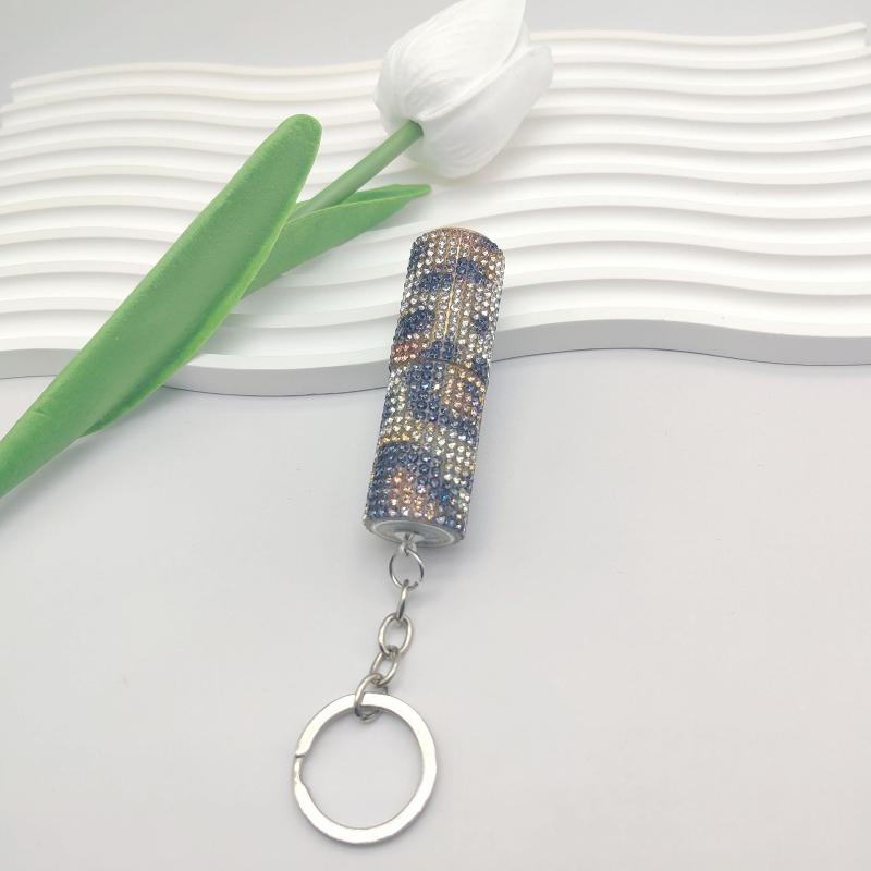 1Pcs Portable Press Spray Keyring Luxury 5Ml Perfume Sub Bottle Keychain Colorful Ornament Pendant For Women Men Gift