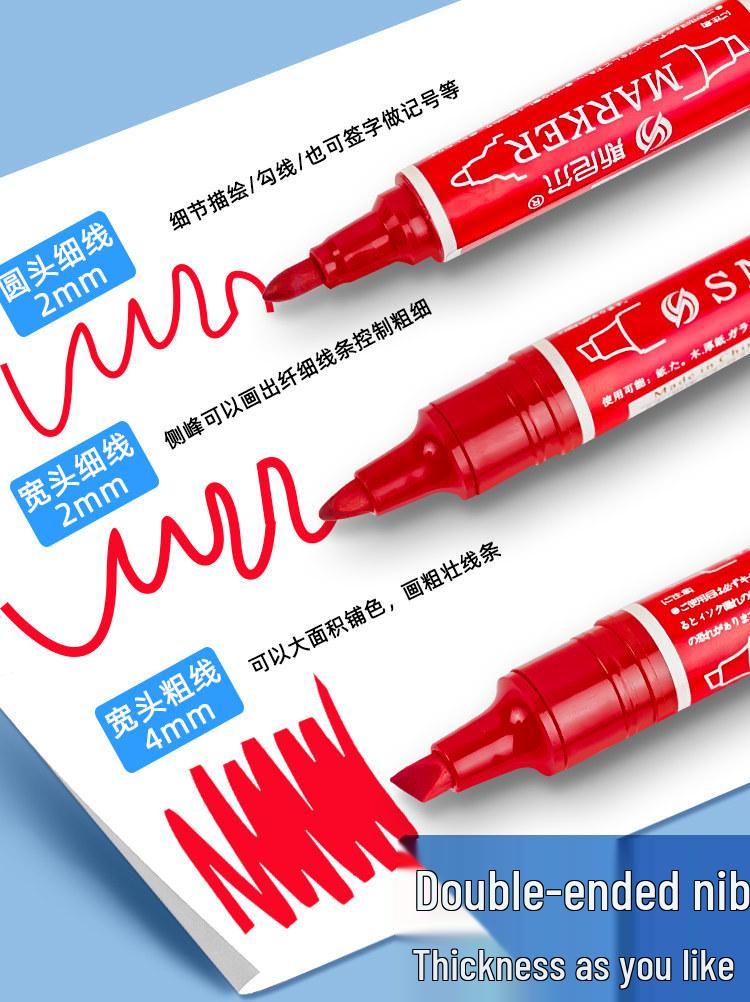 Snell Dual-Tip Oil-Based Marker Pens - 12, 24, 30, 40 Color Sets for Hand-Painted Writing and Posters.