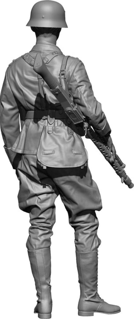 H3 Models WWII German Africa Machine Gunner 3D Printer Kit HS48094 1/48 (Person)
